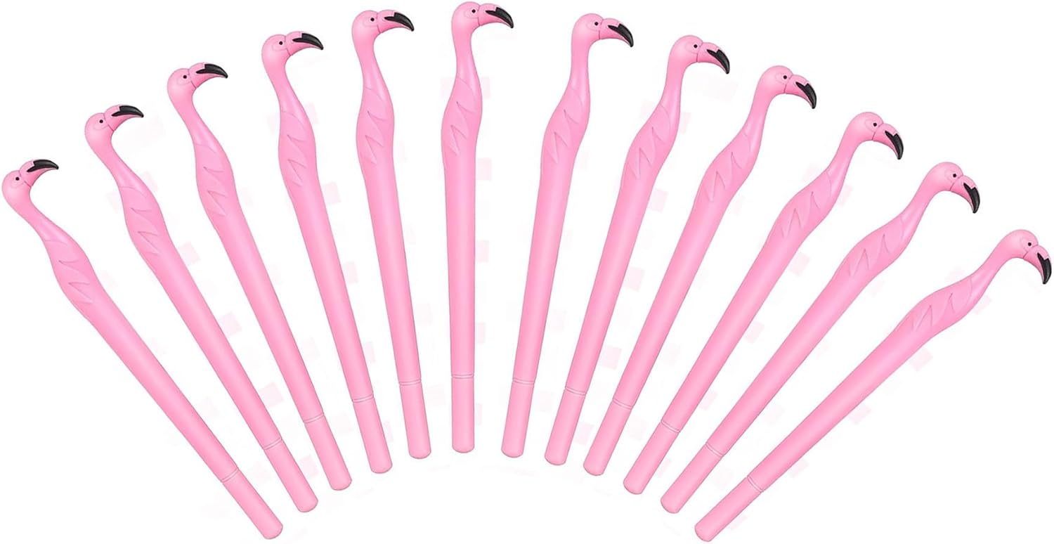 20pcs Flamingo Gel Ink Pens Black Ink for Office School Home Gifts