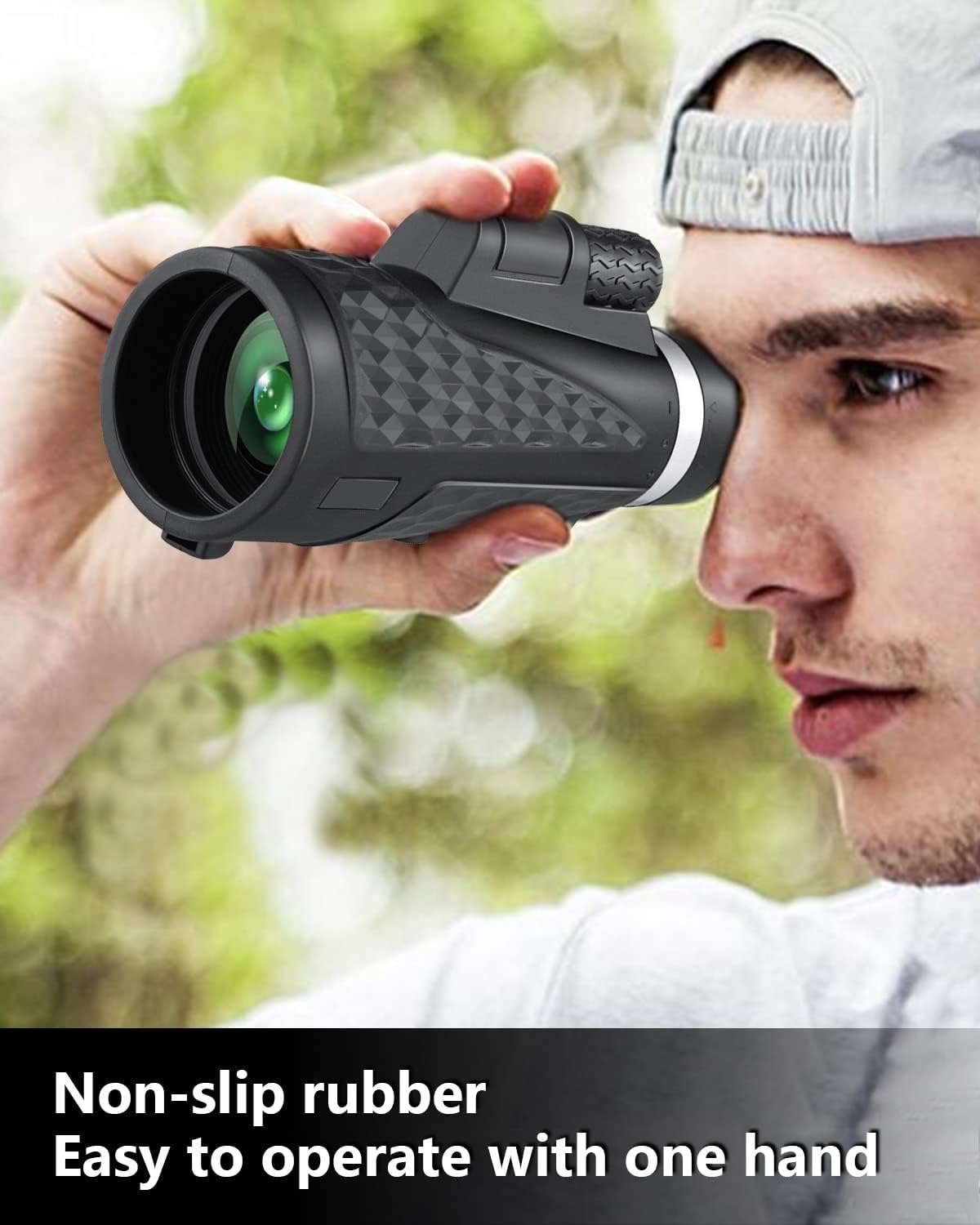 80x100 High Power Monocular with Tripod Smartphone Adapter