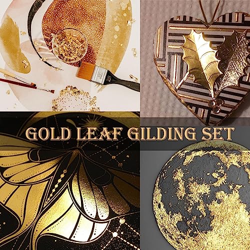 Gold Leaf Gilding Adhesive Set for Arts and Crafts