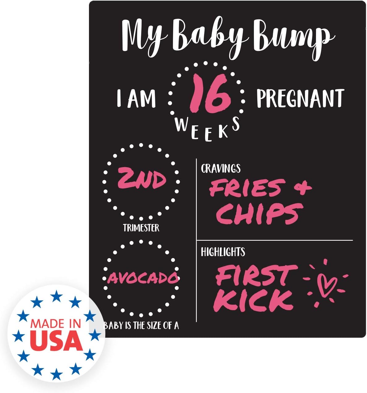 Canopy Street My Baby Bump Pregnancy Timeline Dry Erase Sign