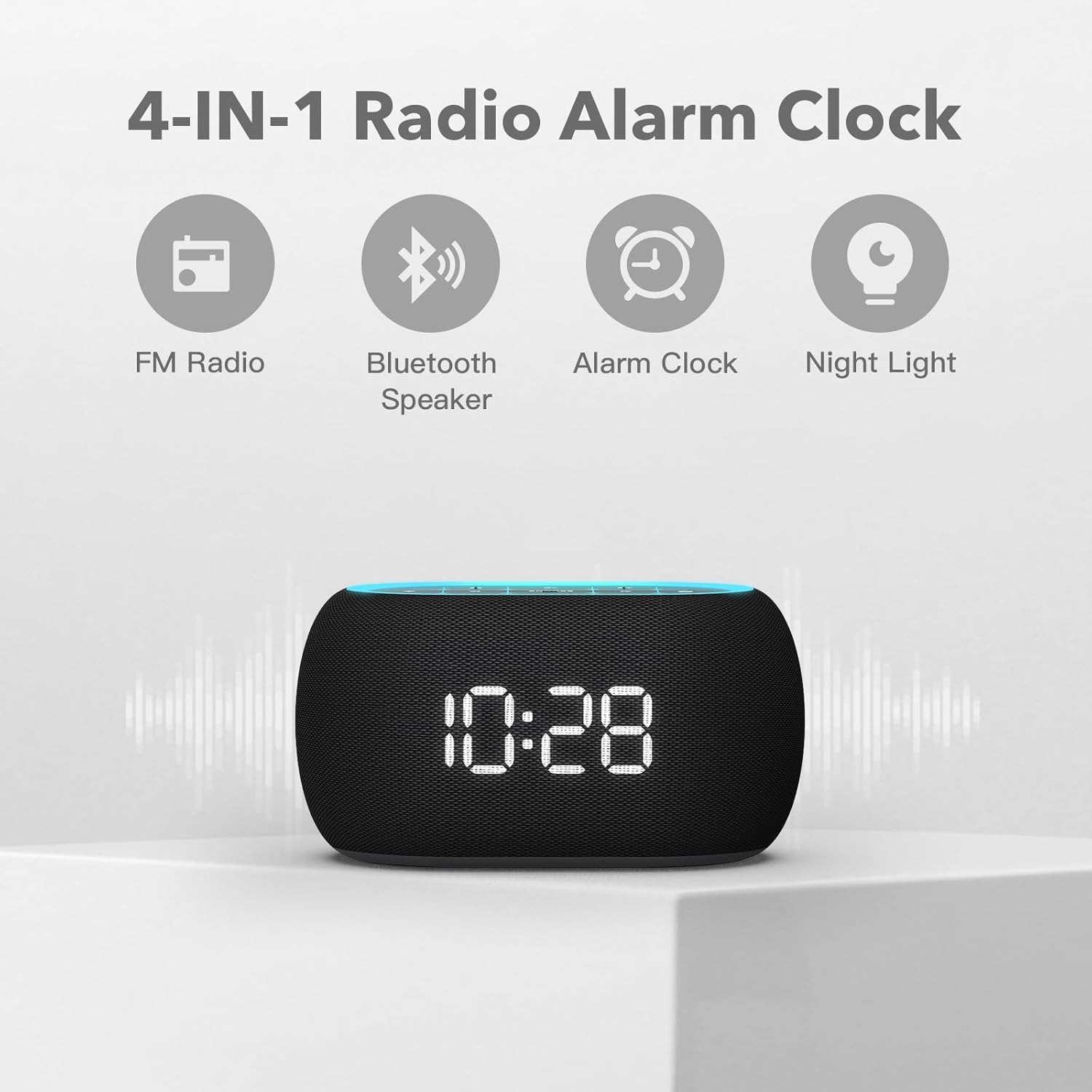 ANJANK Alarm Clock with FM Radio and Bluetooth Speaker