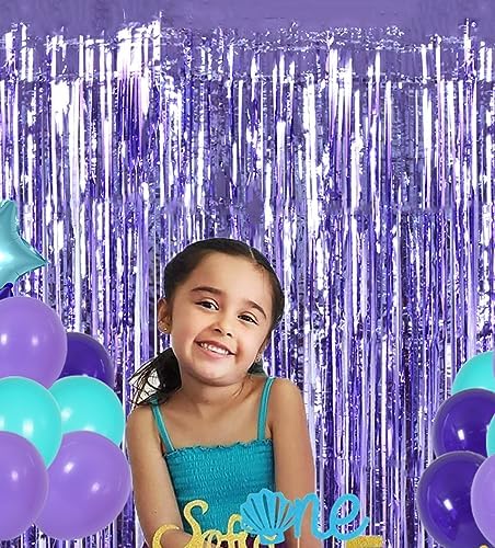 BEISHIDA 2 Pcs Light Purple Lavender Door Streamers