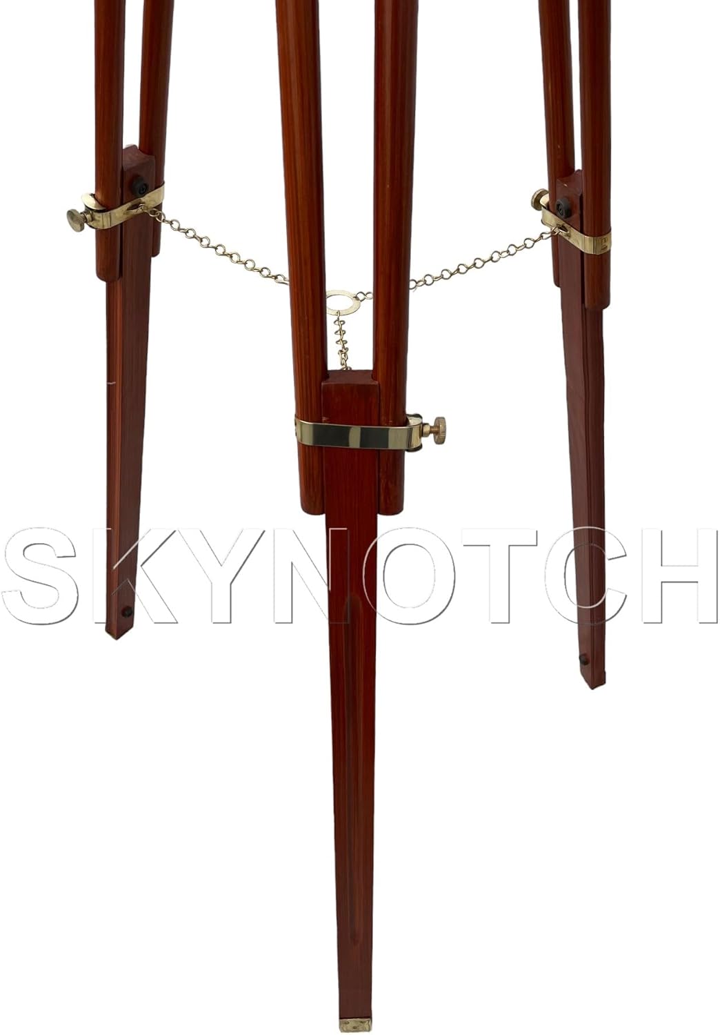 SKYNOTCH Nautical Brass Double Barrel Binocular With 62 Inch Wooden Stand