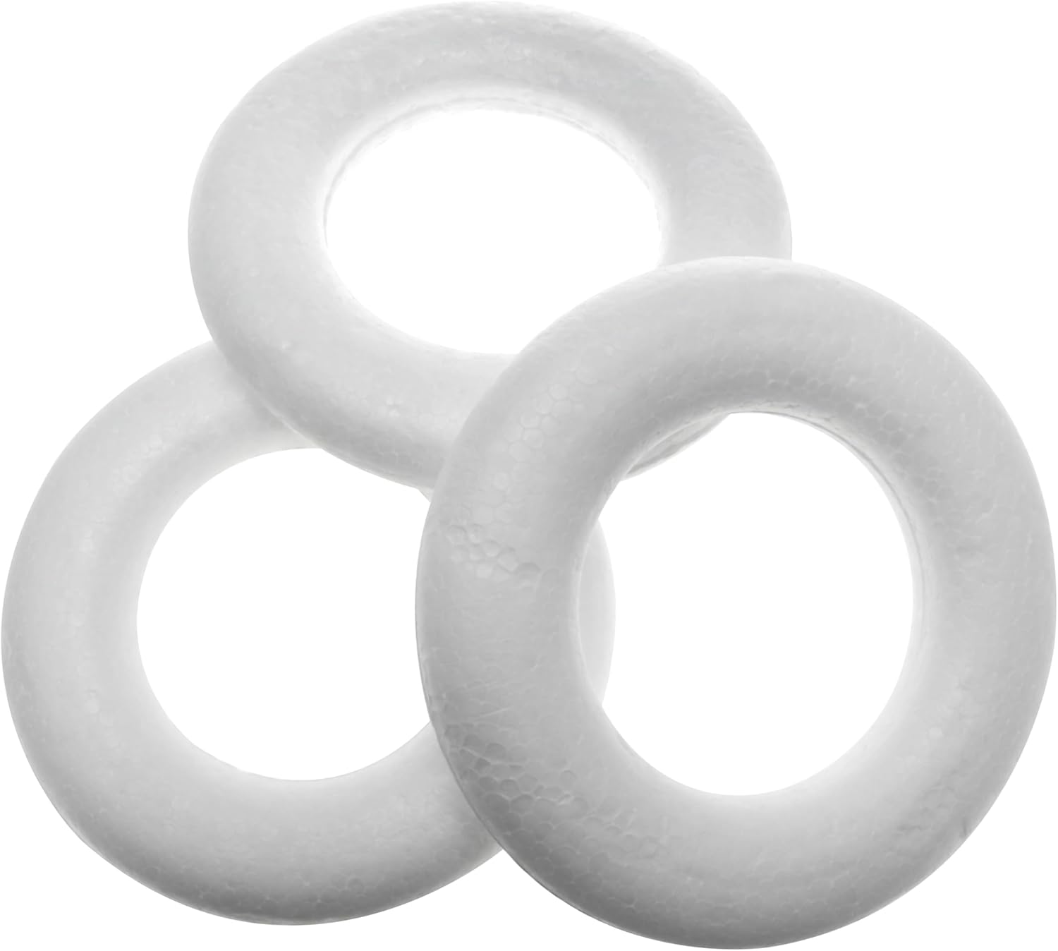 Lovelysp 4 Inch Foam Wreath Form Circle 6PCS White