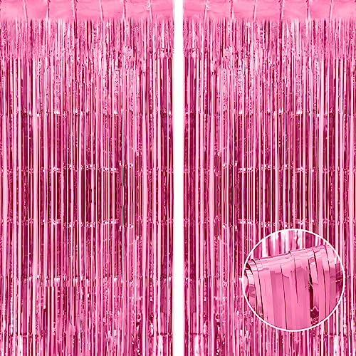 Foil Fringe Curtain 32x82ft 2 Pack for Party Backdrops
