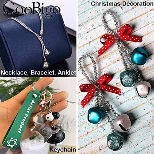 100 Pack Colorful Metal Christmas Jingle Bells 14mm