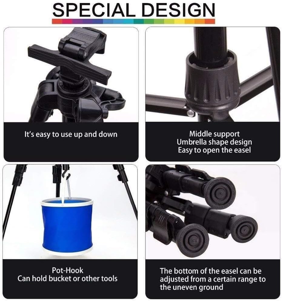 Portable Hand Crank Telescopic Metal Easel