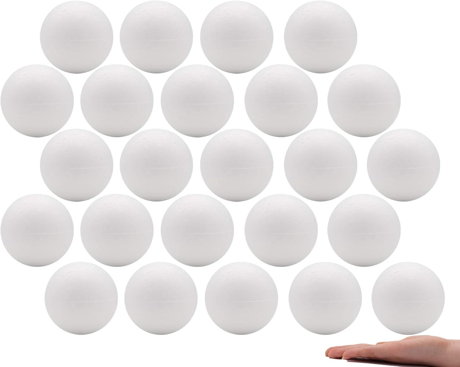 Crafare 4 Inch White Craft Foam Balls 24Pcs for Crafts and Projects