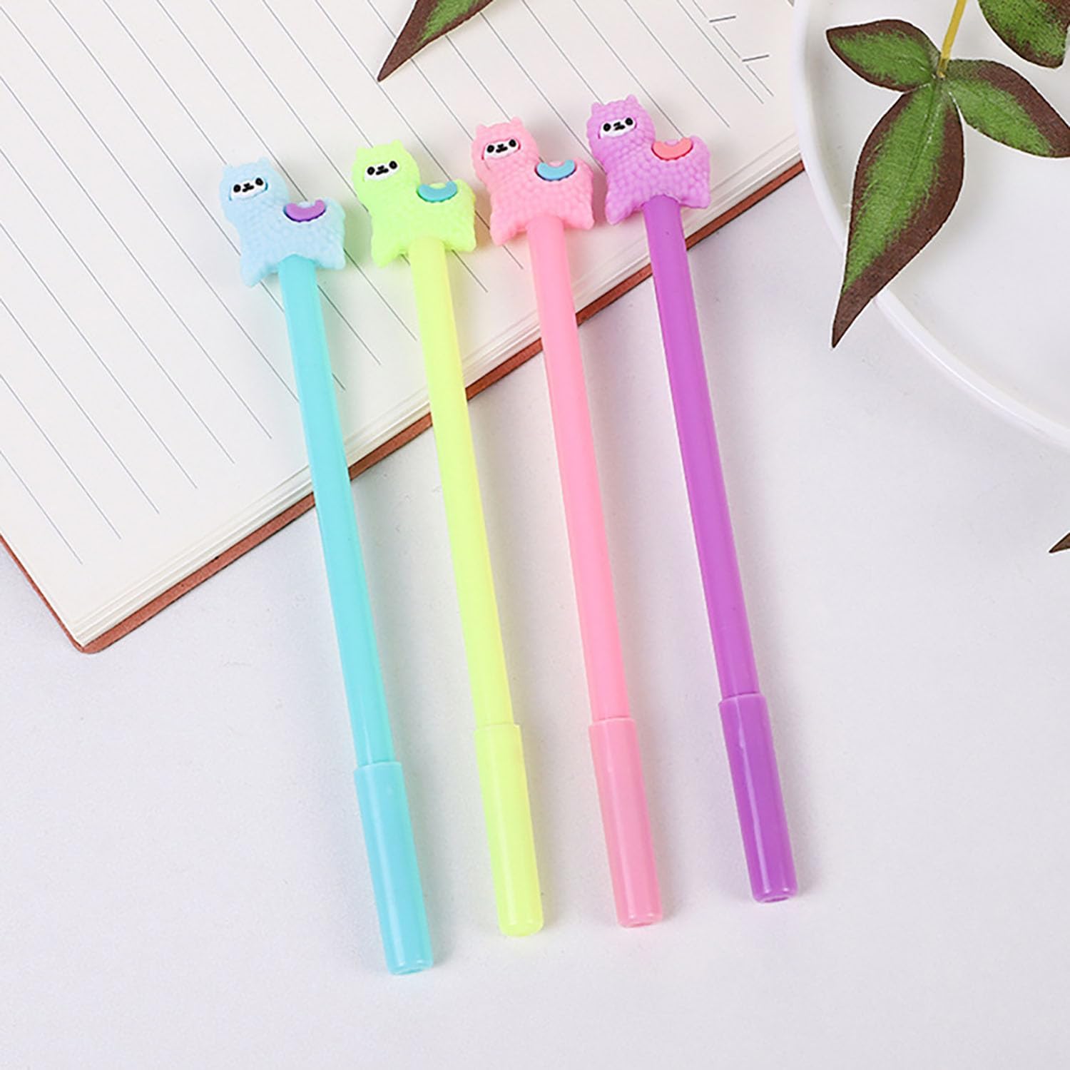 YYaaloa 28pcs Alpaca Shaped Gel Ink Pens 05mm Black