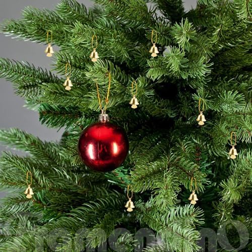 100 Pack Gold Mini Bells for Christmas Decoration