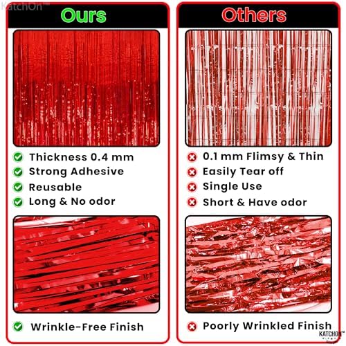 KatchOn XtraLarge Red Streamers for Party Decorations