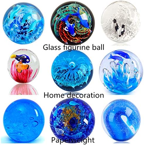 Eustuma Hand Blown Glass Ocean Bubbles Figurine