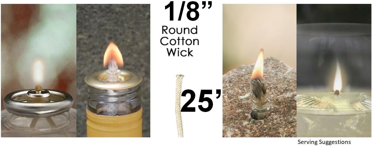 Dans Daughters 18 Round Cotton Wick 25 Long