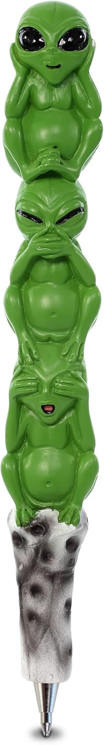 Three Wise Aliens Novelty Pen - 6 Inches Cool Fun Writing Tool