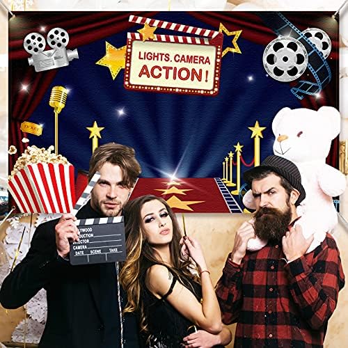 Movie Theme Party Fabric Backdrop - 728 x 433 Inch