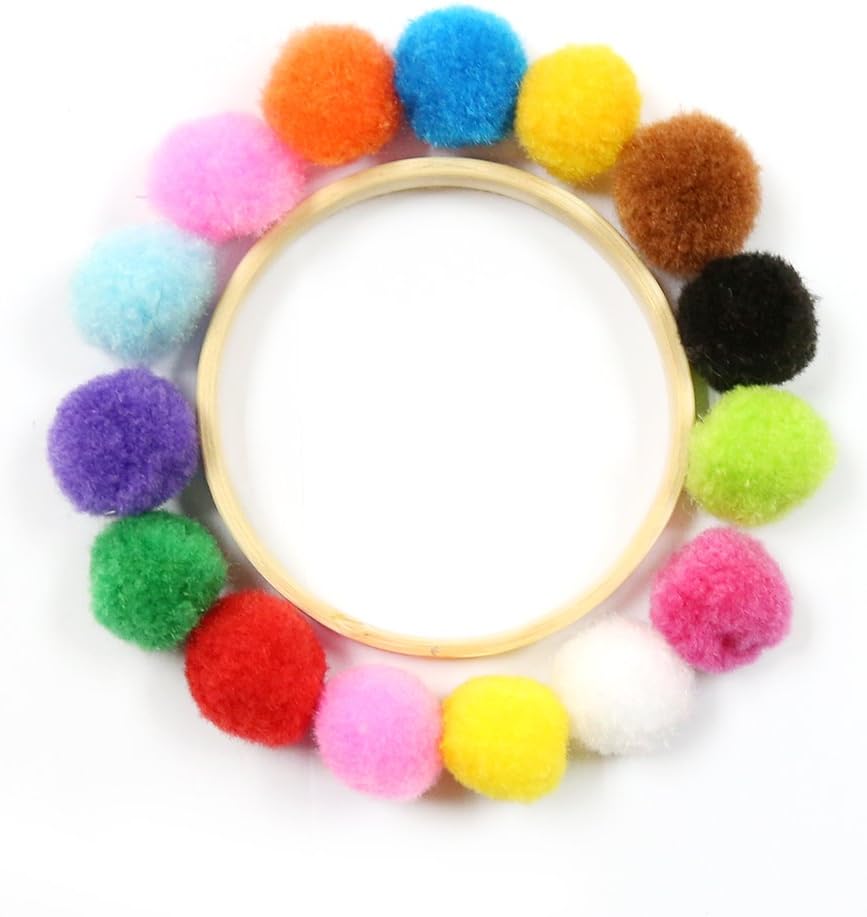 Caydo 400 Pcs Assorted 1 Inch Pom Poms Craft Supplies