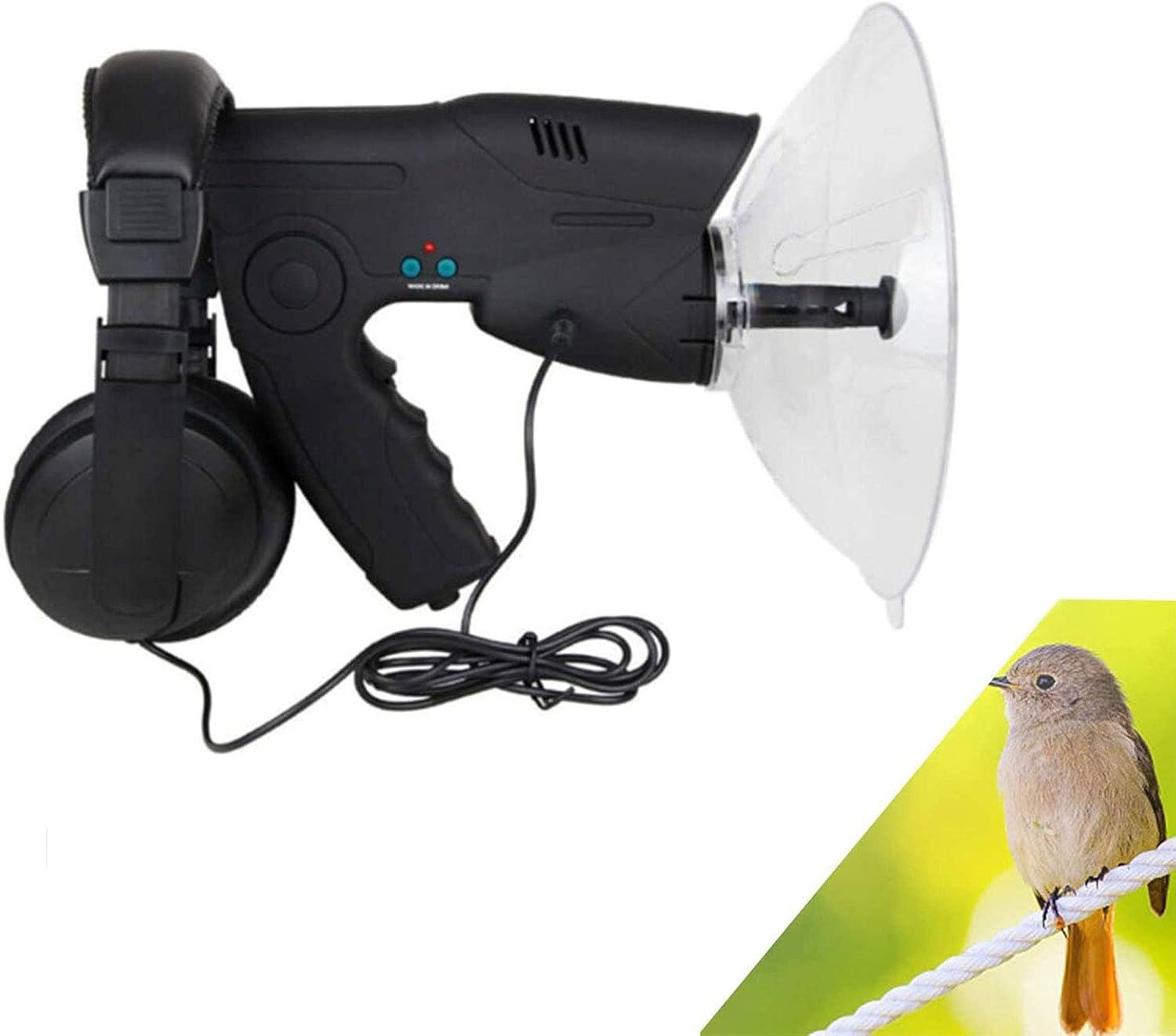 Multifunction Parabolic Microphone Monocular for Outdoor and Family Use