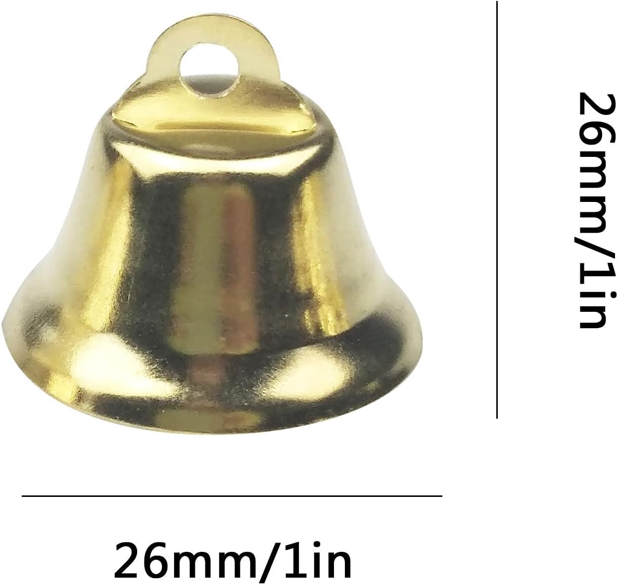 60PCS 1 Inch Gold Bells for Crafts and Decor