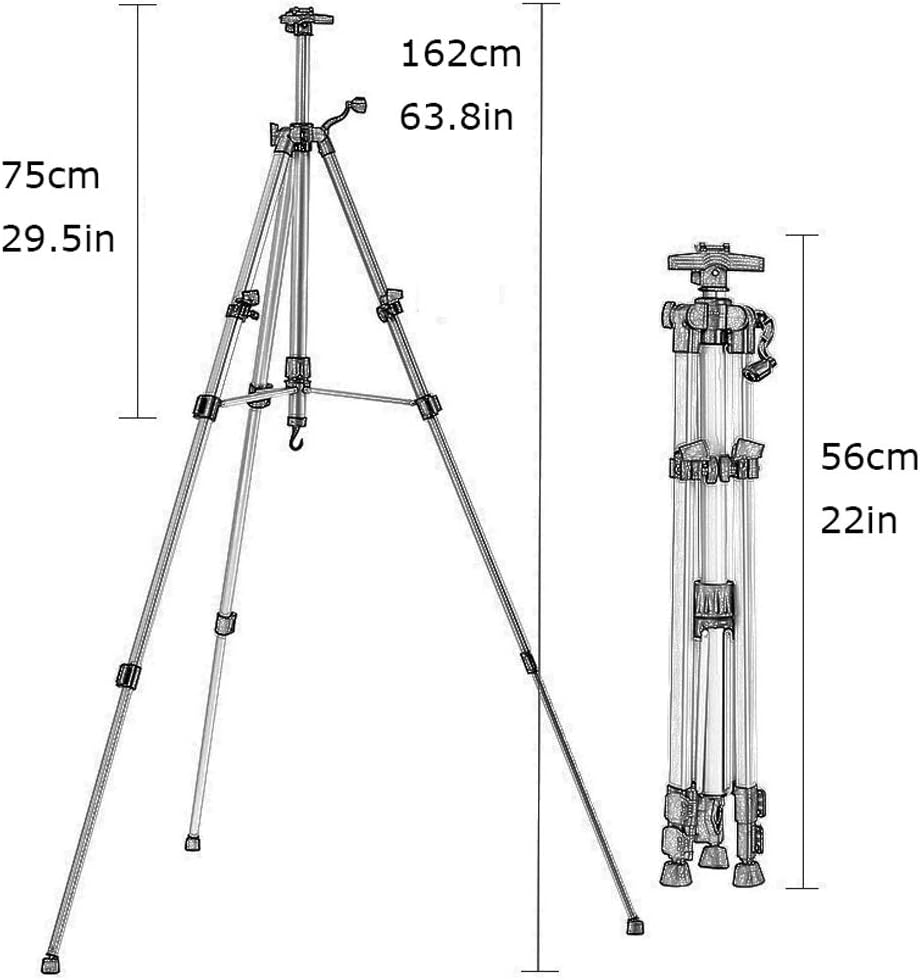 Adjustable Retractable Aluminum Easel for Art and Display
