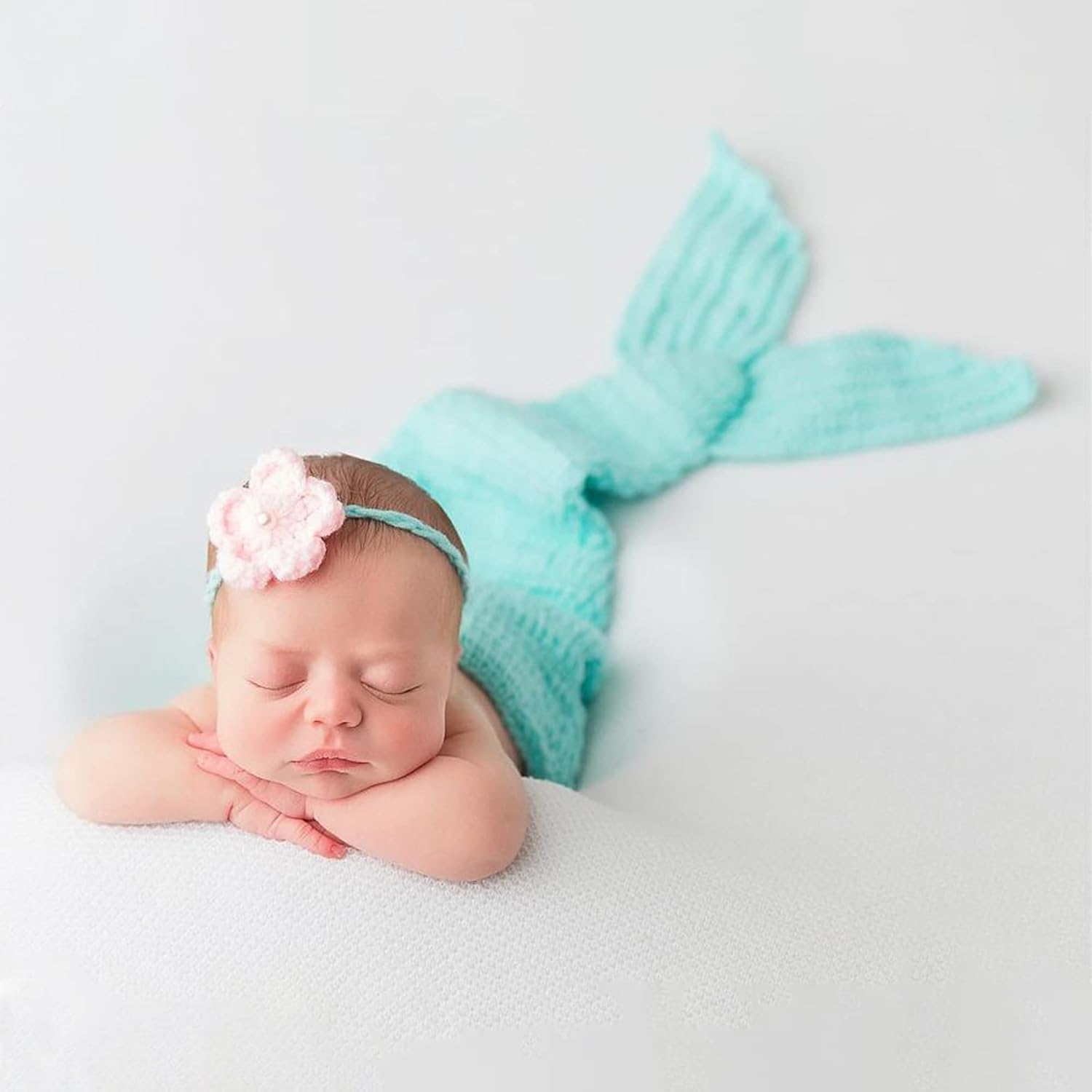 MG House Baby Mermaid Costume Set for Newborn Photography