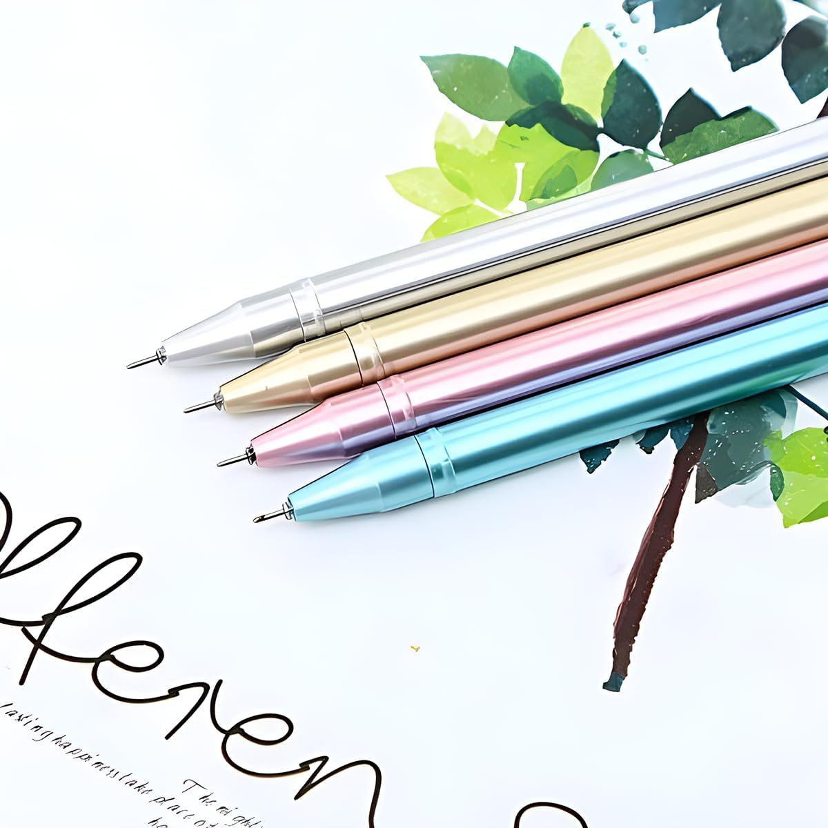12Pcs Cute Gel Ink Pens with Elephant Pendant