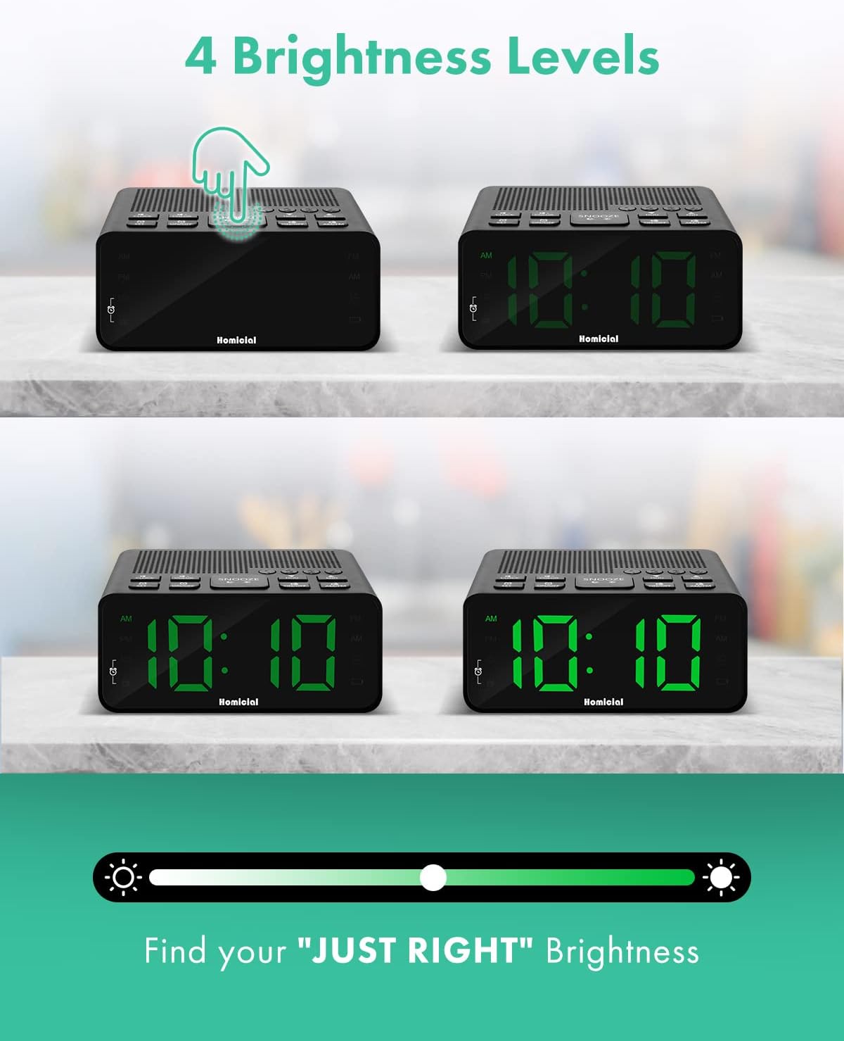 Jingsense Digital Alarm Clock Radio with AMFM Radio and Sleep Timer