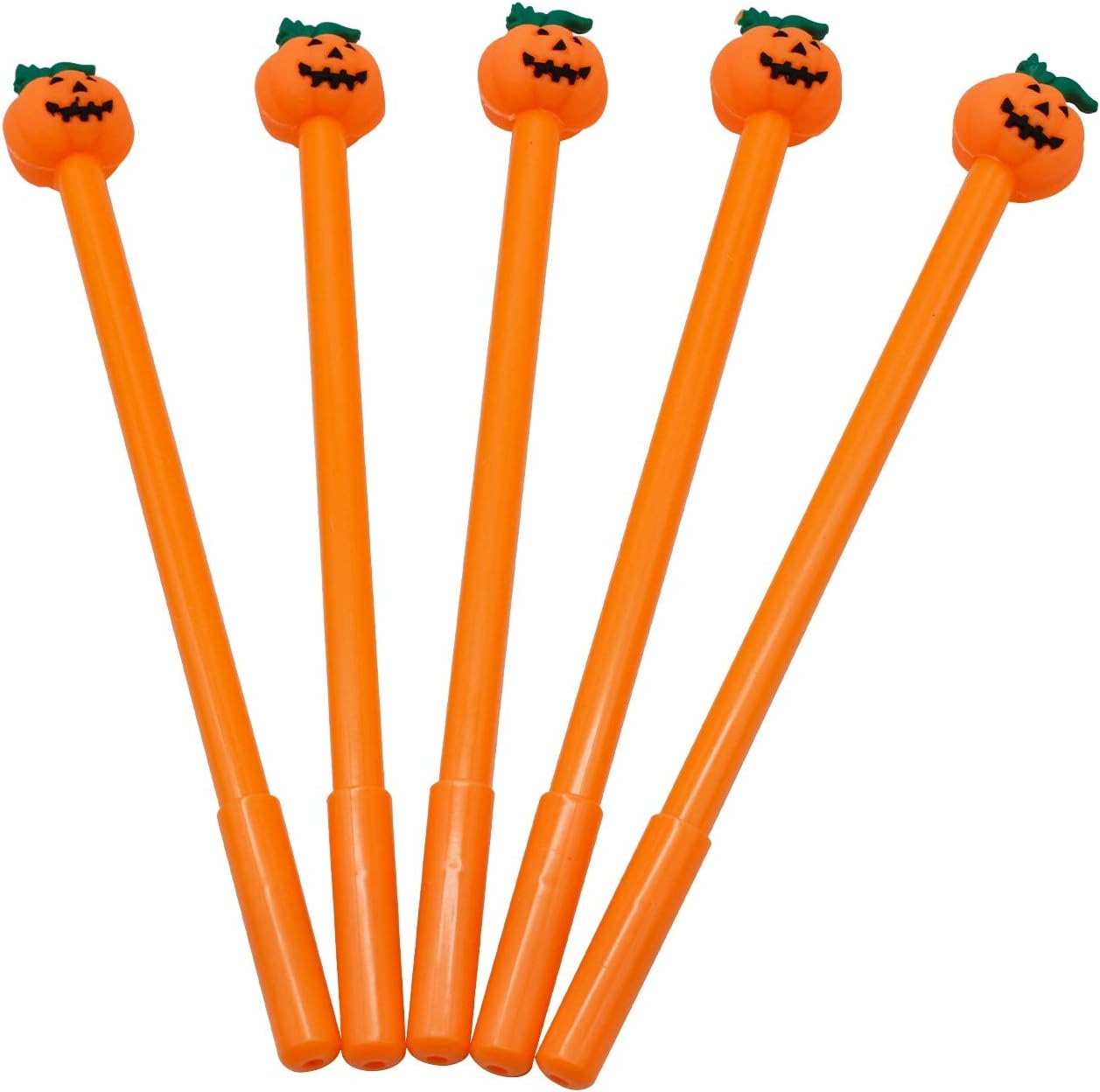 Maydahui 30 Pcs Halloween Pumpkin Shape Gel Ink Rollerball Pens