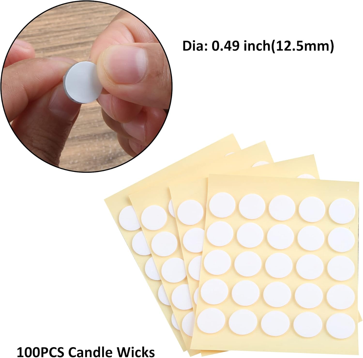 MILIVIXAY 6 Inch Candle Wick Bundle