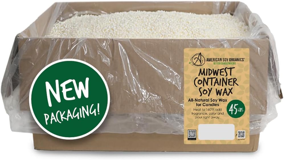 American Soy Organics Paraffin-Free Soy Wax Beads for Candle Making