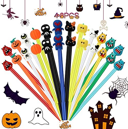 Censen 48 Pcs Halloween Roller Ball Pens 05mm