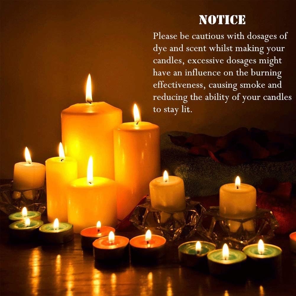 Antunihood Candle Wicks 100 Pcs with 60 Stickers and 10 Wooden Holders