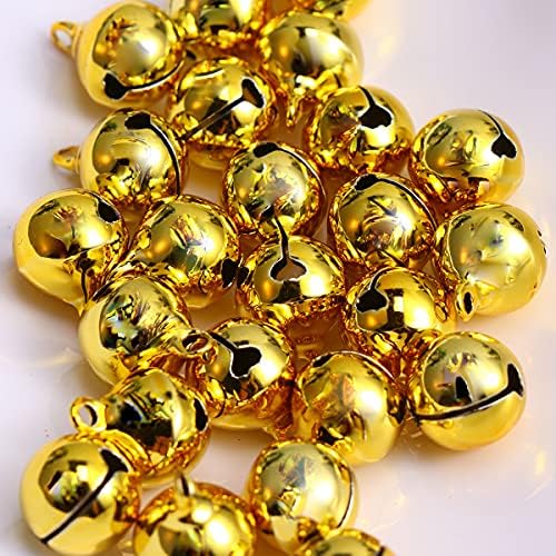 ABOOFAN 100pcs Mini Metal Jingle Bells Christmas Decoration