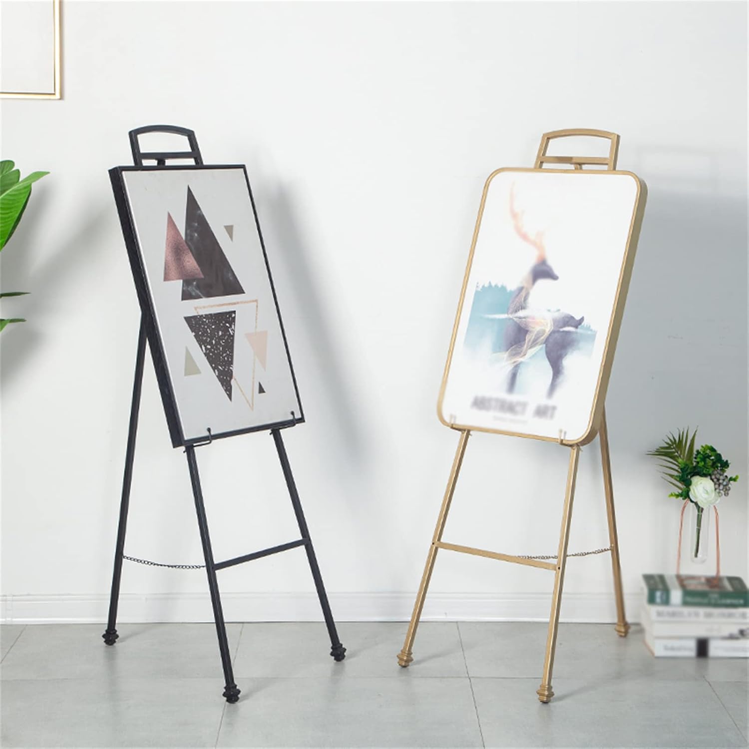 A-Frame Artist Easel Adjustable Height 145cm Tall Gold