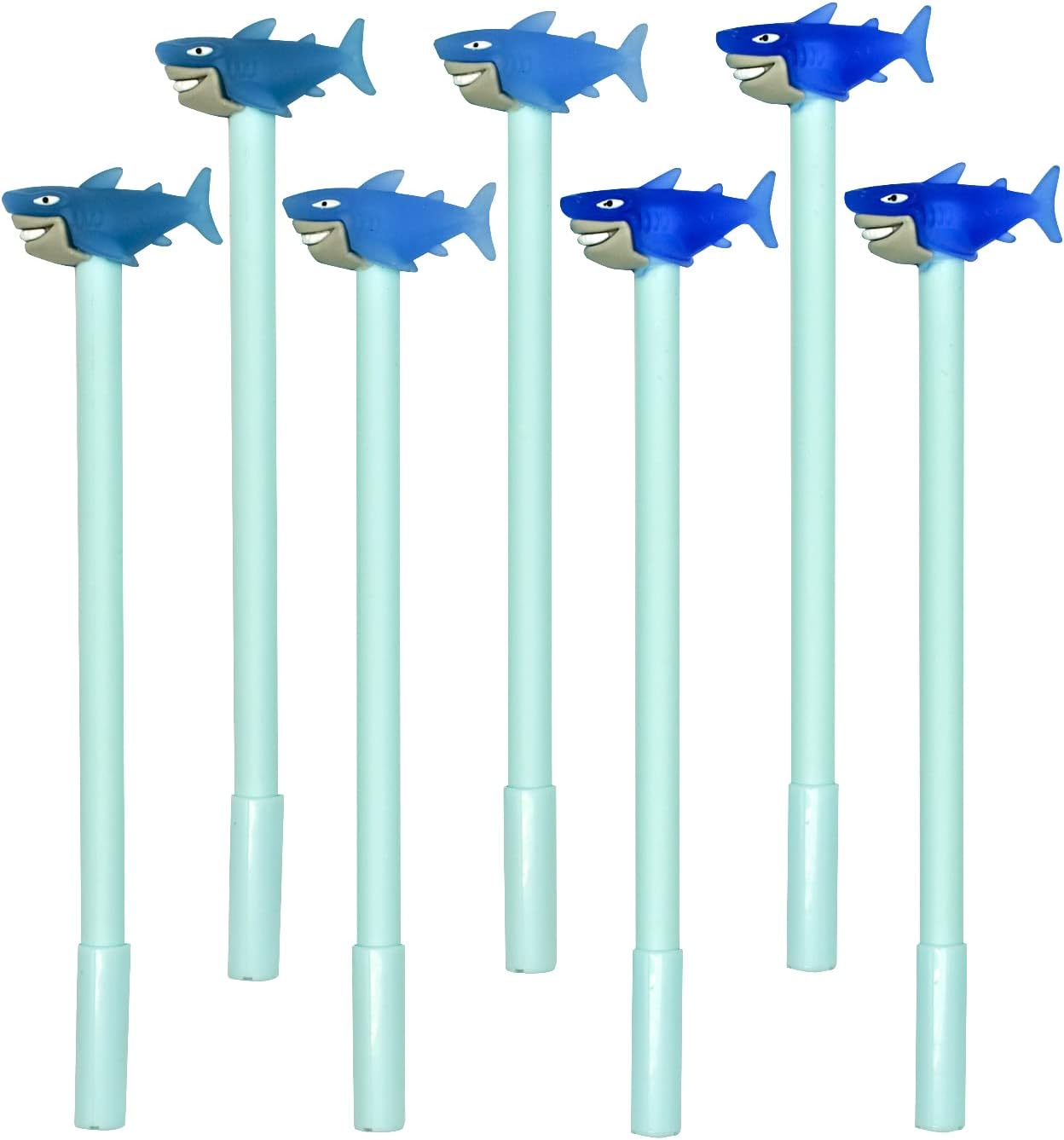 9 PCS Shark Gel Pens Cartoon Design School Office Gift