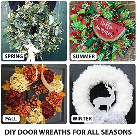 6 Pack 14 Inch Metal Wreath Frame with Hooks and Burlap