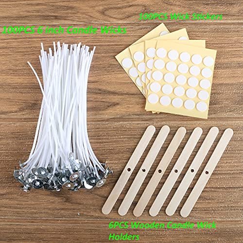 MILIVIXAY 6 Inch Candle Wick Bundle