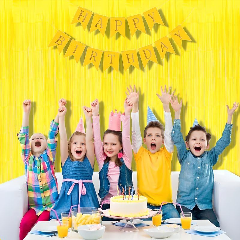 Braveshine Foil Fringe Curtain Backdrop 2 Pack
