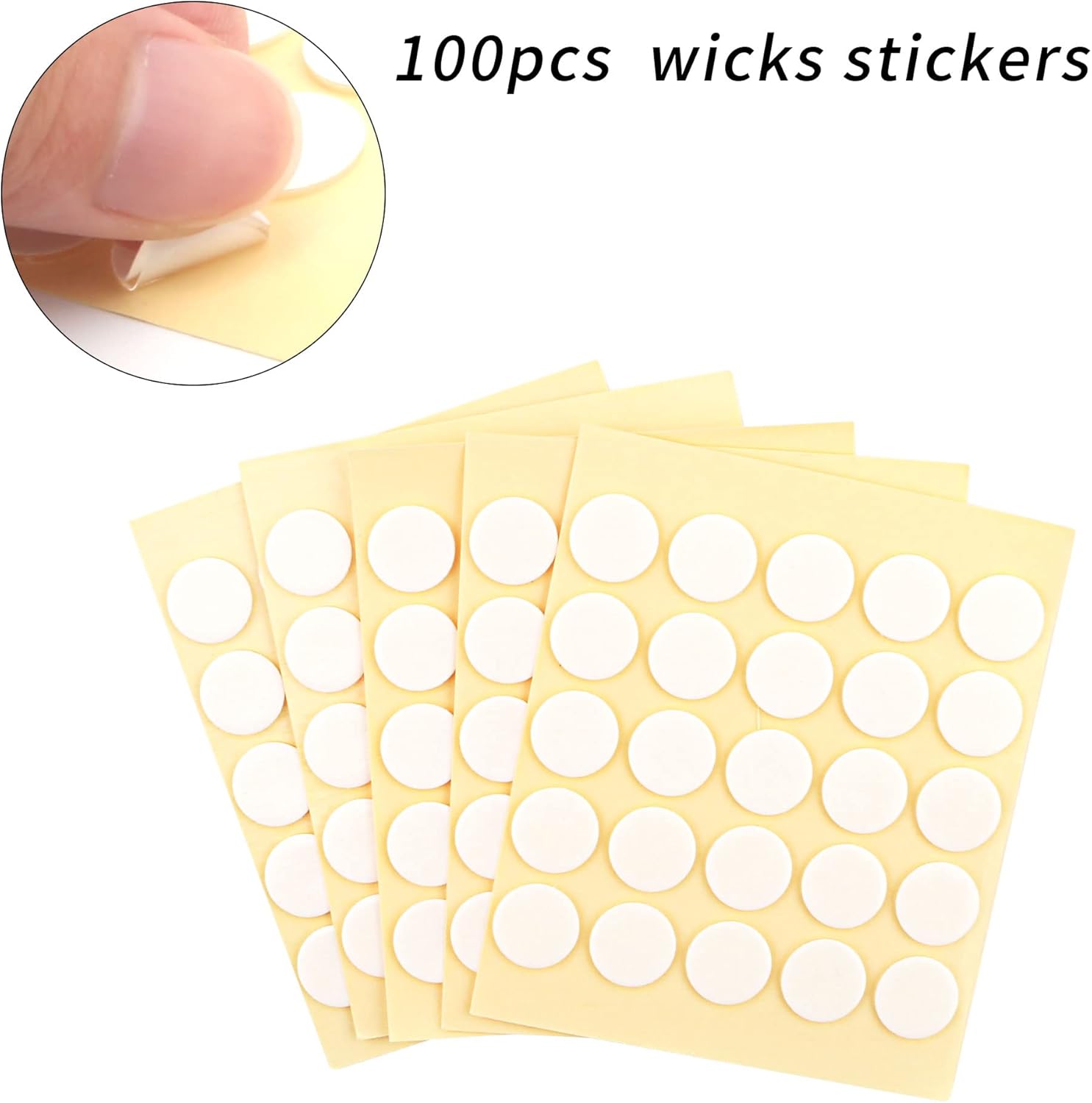 MILIVIXAY 100PCS 10 Inch Hemp Candle Wicks with Tabs and Stickers