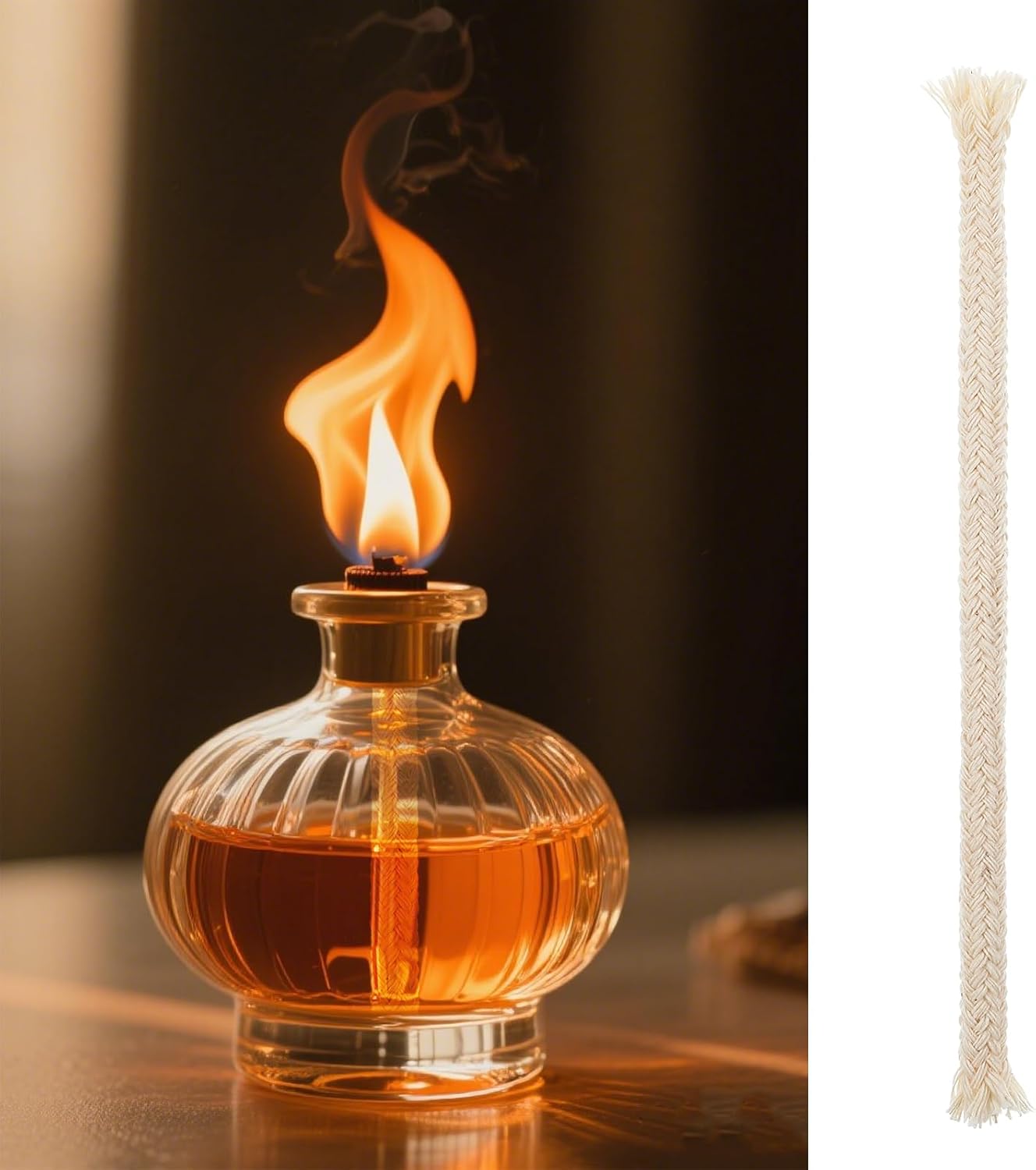 20 Pcs Cotton Braided Lamp Wicks for Oil Lamps and Candles