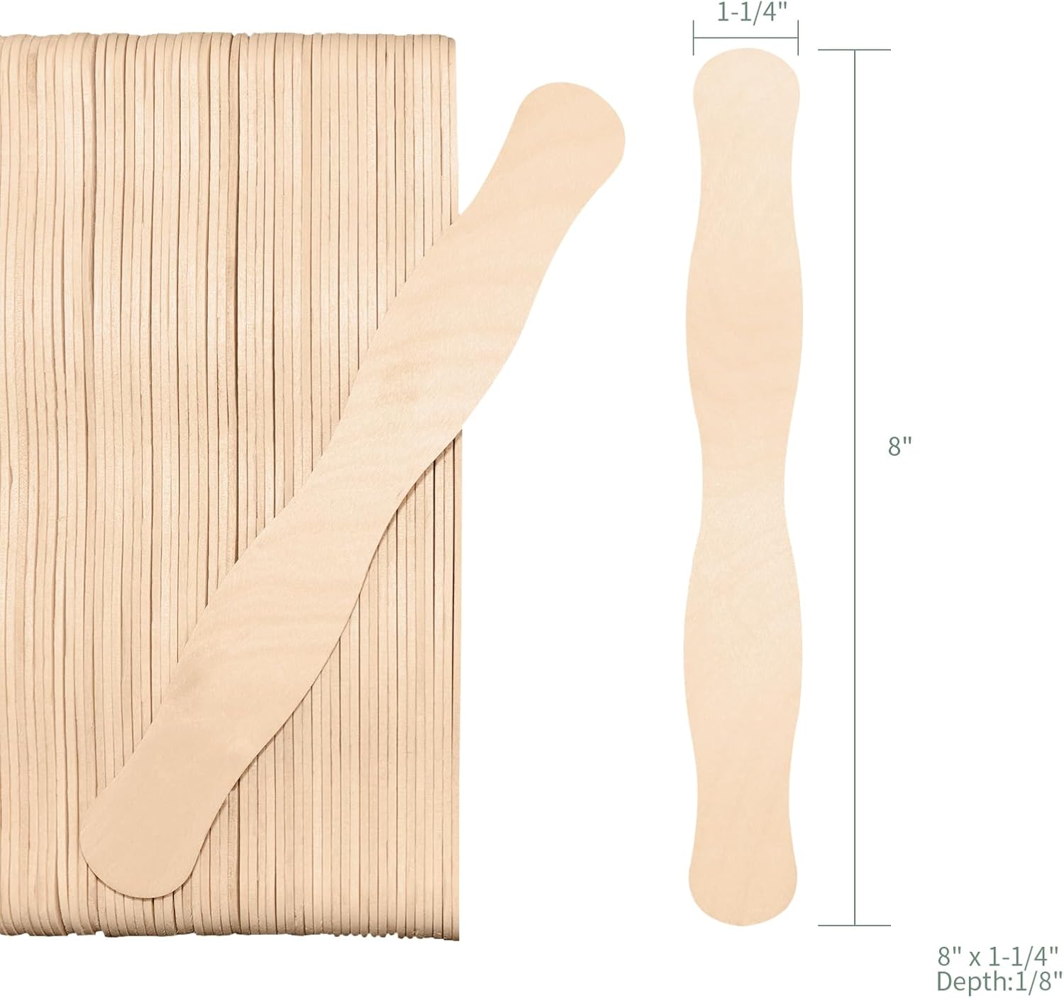 55 Pcs Jumbo Wooden Fan Handles 8 Inch