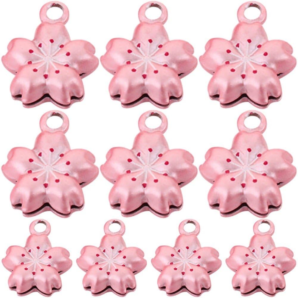 10 Pcs Cherry Blossom Bells For DIY Jewelry And Crafts