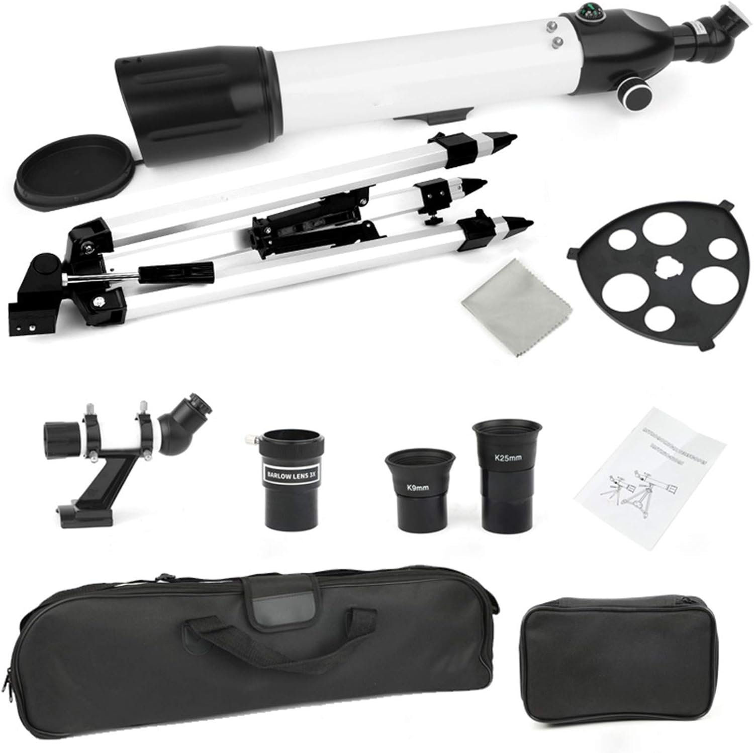 Beginner Telescope 60080mm Refractor with Tripod and Backpack