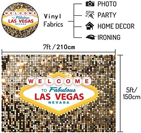 Fanghui Vegas Party Photo Backdrop 7x5ft Vinyl