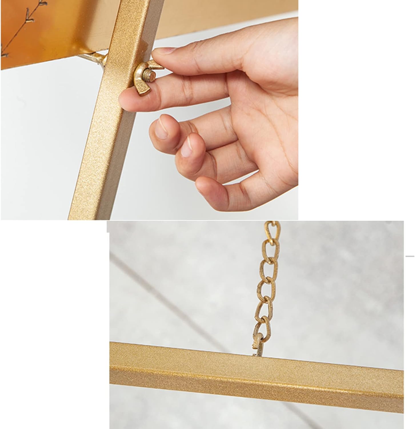 Gold Metal Art Easel Stand for Painting and Display