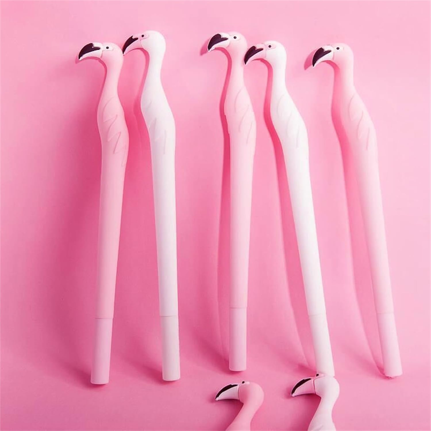 20pcs Flamingo Gel Ink Pens Black Ink for Office School Home Gifts