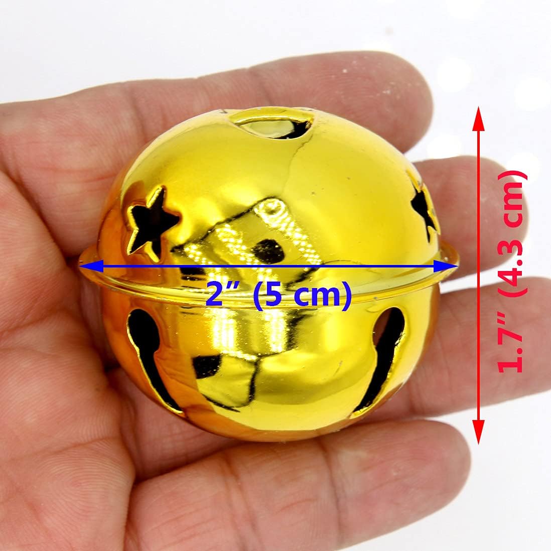 LXZ Decorative Round Bells in Gold
