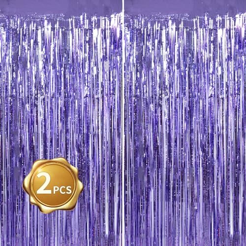 BEISHIDA 2 Pcs Light Purple Lavender Door Streamers
