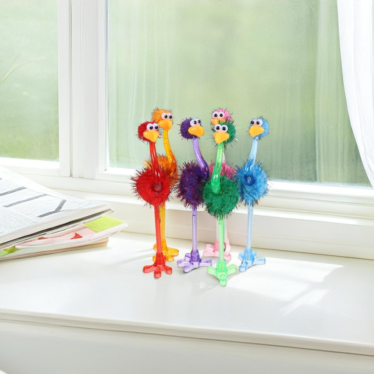 TOYANDONA 24pcs Ostrich Flamingo Pens for Kids