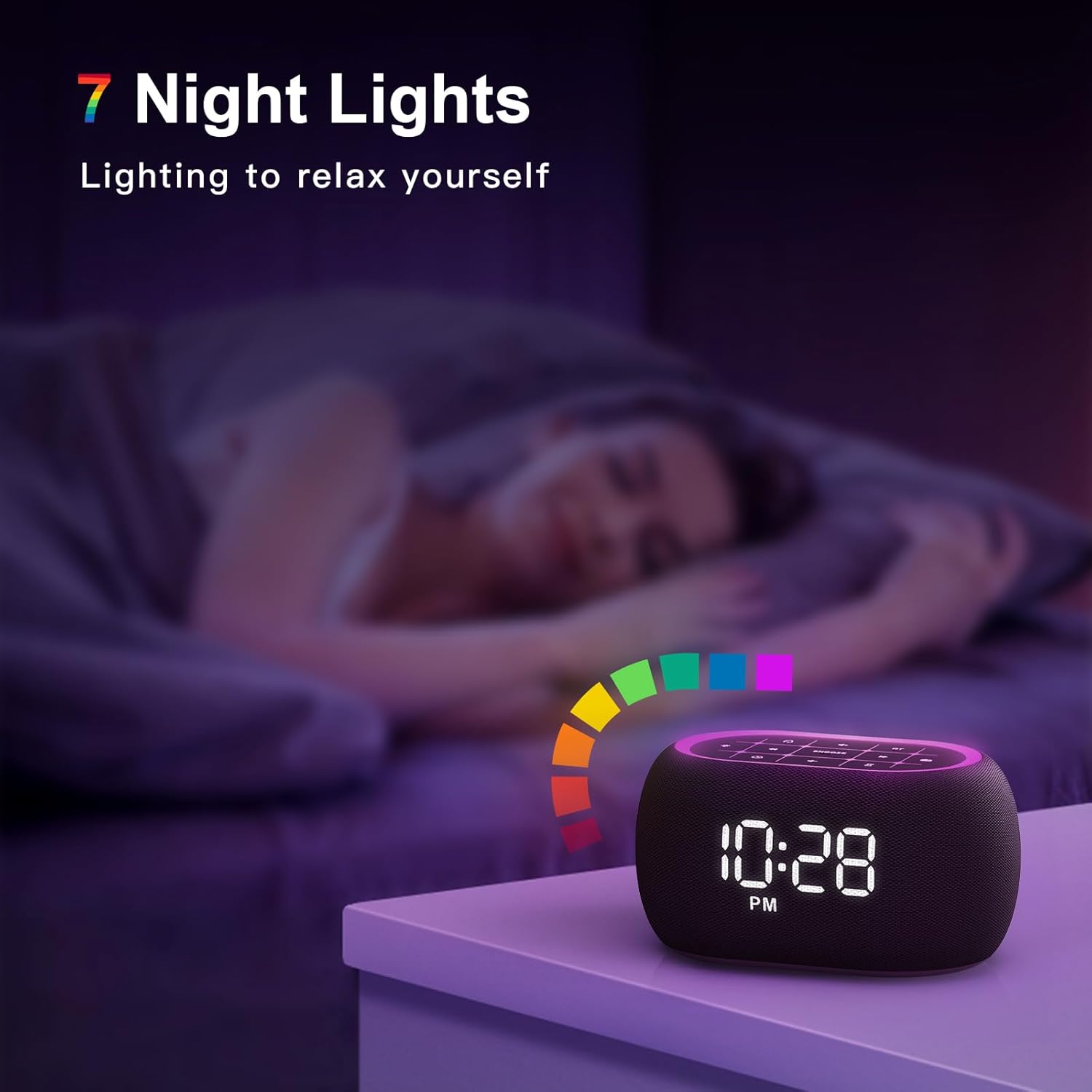 ANJANK Alarm Clock with FM Radio and Bluetooth Speaker