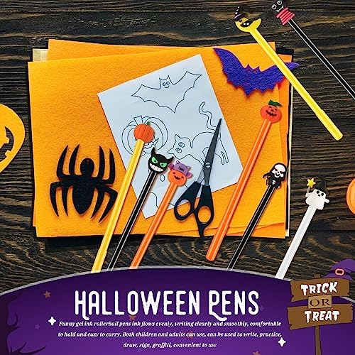 SANNIX 20pc Halloween Cartoon Gel Pens for Kids Party Favors